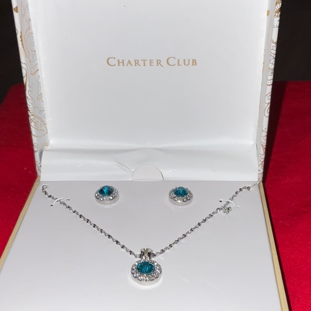 NWT Charter Club Necklace & Earrings Set
